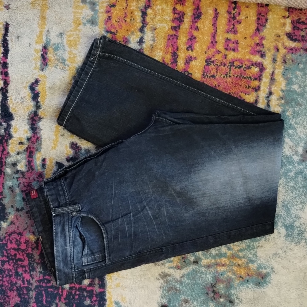 Sean John Relaxed Hamilton Fly Button Front Denim… - image 1